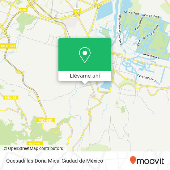 Mapa de Quesadillas Doña Mica