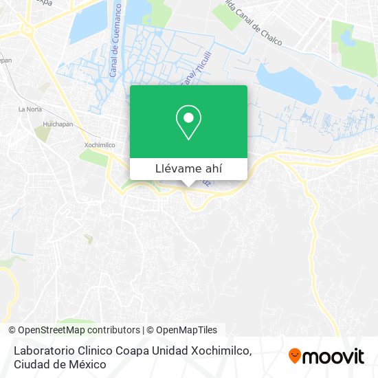 Mapa de Laboratorio Clinico Coapa Unidad Xochimilco