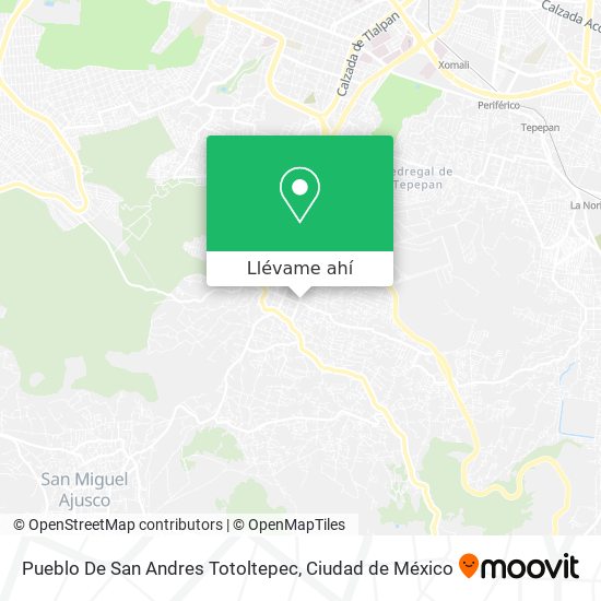 Mapa de Pueblo De San Andres Totoltepec