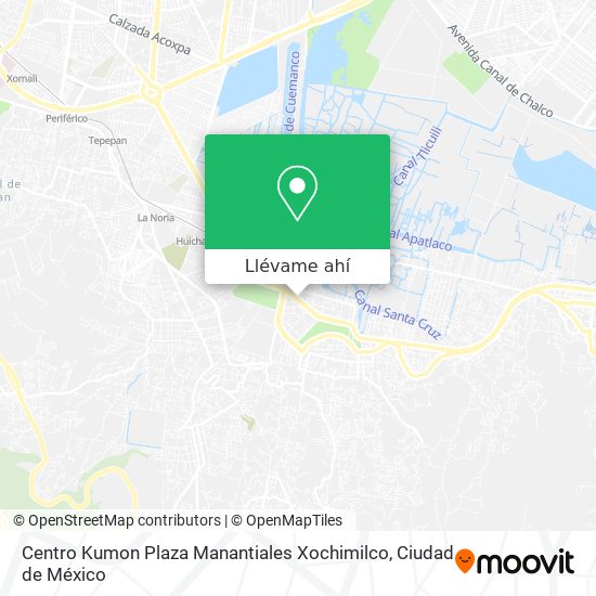 Mapa de Centro Kumon Plaza Manantiales Xochimilco