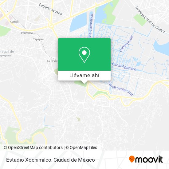 Mapa de Estadio Xochimilco