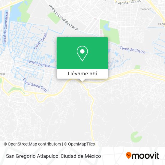 Mapa de San Gregorio Atlapulco