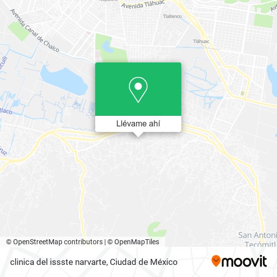 Cómo llegar a clinica del issste narvarte en Xochimilco en Autobús?