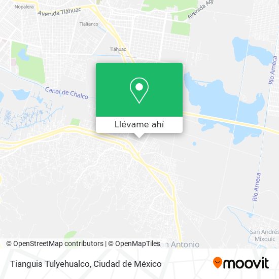 Mapa de Tianguis Tulyehualco