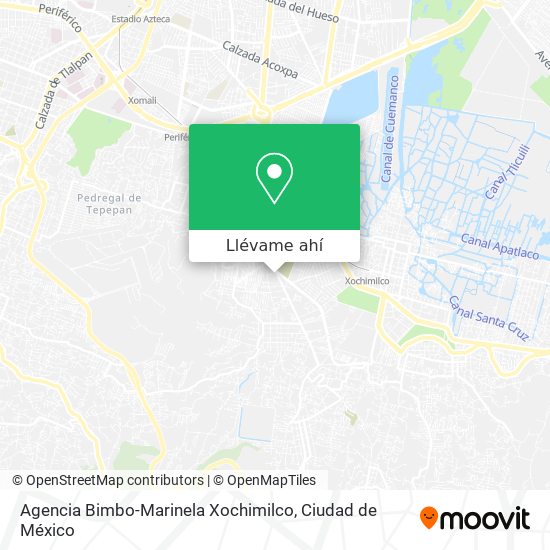 Mapa de Agencia Bimbo-Marinela Xochimilco