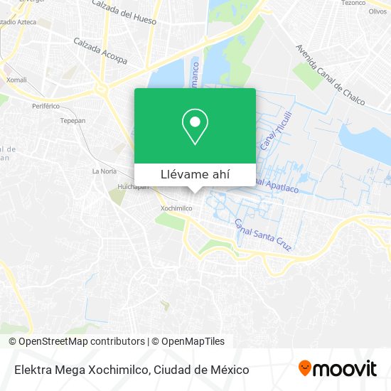 Mapa de Elektra Mega Xochimilco