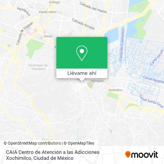 Mapa de CAIA Centro de Atención a las Adicciones Xochimilco