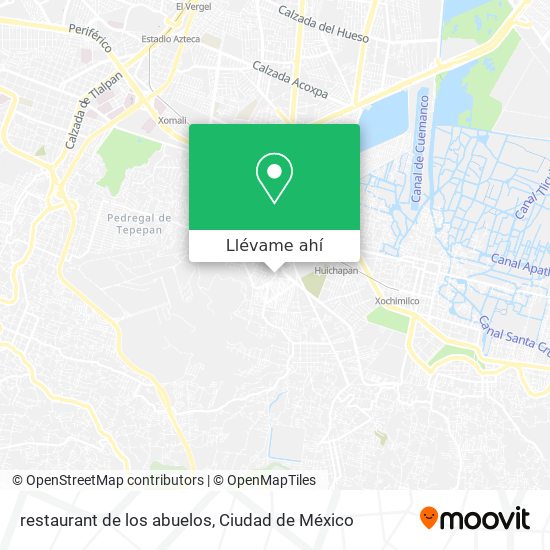 Mapa de restaurant de los abuelos