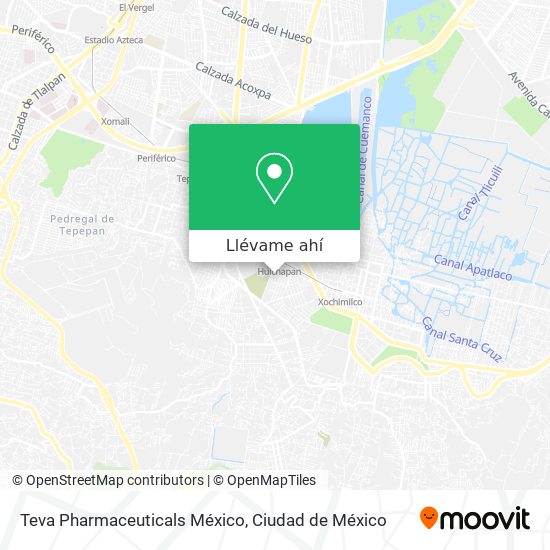 Mapa de Teva Pharmaceuticals México