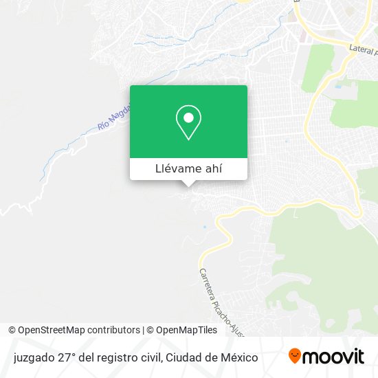 Mapa de juzgado 27° del registro civil