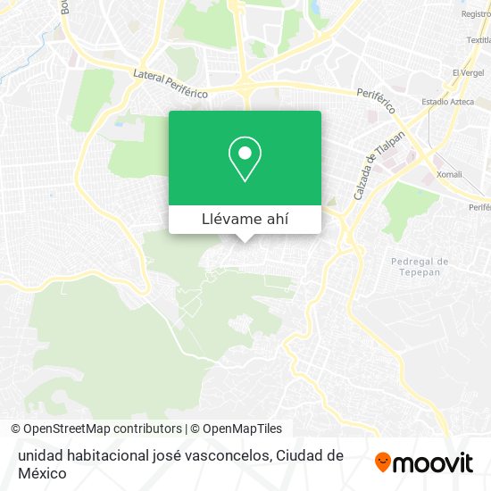 Mapa de unidad habitacional josé vasconcelos