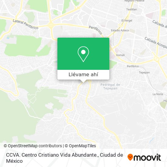 Mapa de CCVA. Centro Cristiano Vida Abundante.