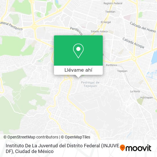 Mapa de Instituto De La Juventud del Distrito Federal (INJUVE DF)