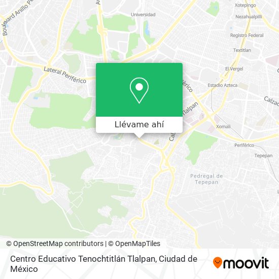 Mapa de Centro Educativo Tenochtitlán Tlalpan