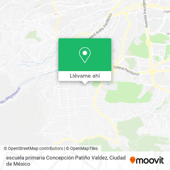 Mapa de escuela primaria Concepción Patiño Valdez