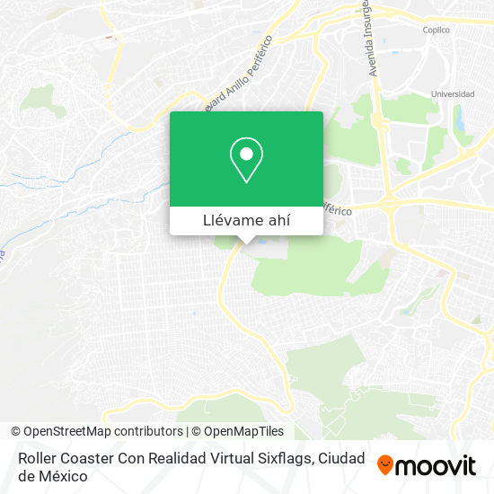 Mapa de Roller Coaster Con Realidad Virtual Sixflags