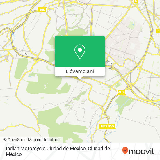 Mapa de Indian Motorcycle Ciudad de México