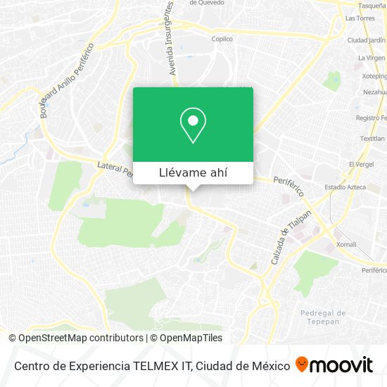 Mapa de Centro de Experiencia TELMEX IT