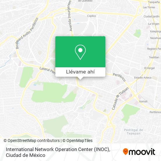 Mapa de International Network Operation Center (INOC)