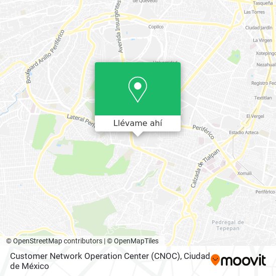 Mapa de Customer Network Operation Center (CNOC)