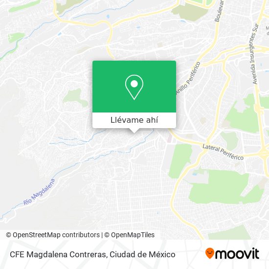 Mapa de CFE Magdalena Contreras