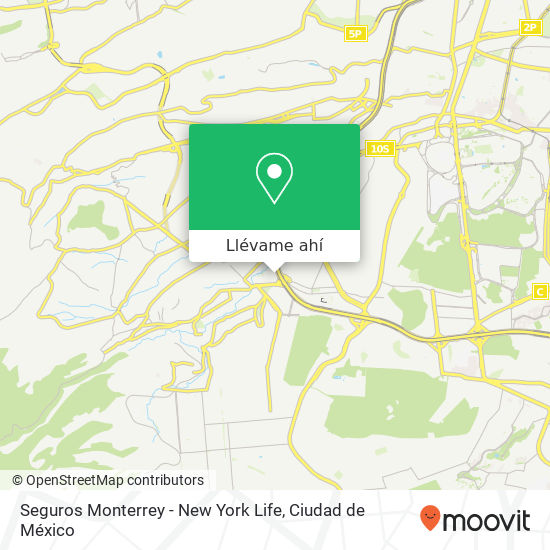 Mapa de Seguros Monterrey - New York Life