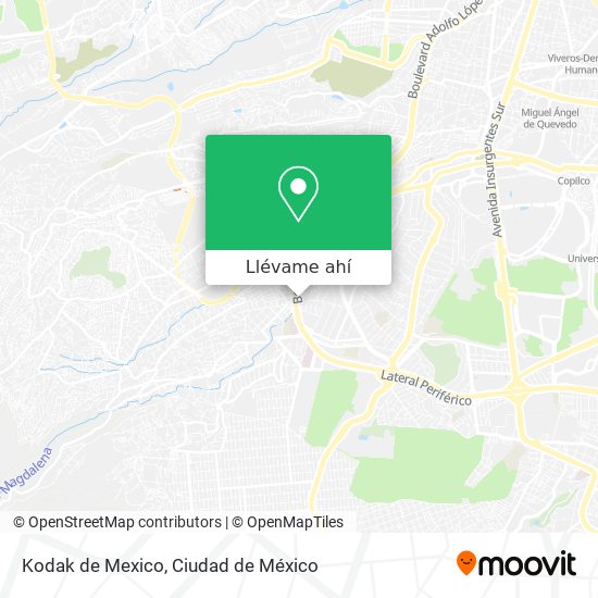 Mapa de Kodak de Mexico