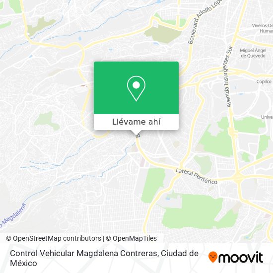 Mapa de Control Vehicular Magdalena Contreras