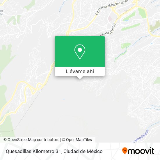 Cómo llegar a Quesadillas Kilometro 31 en Huixquilucan en Autobús?