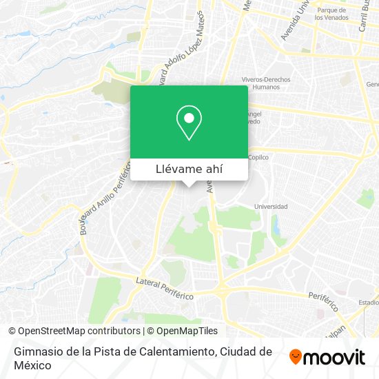 Mapa de Gimnasio de la Pista de Calentamiento