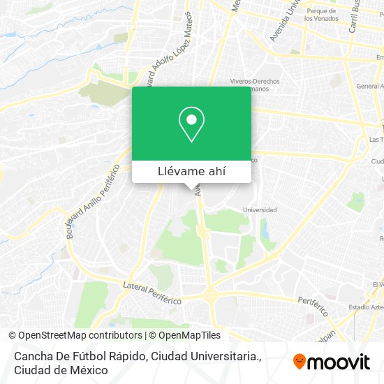Mapa de Cancha De Fútbol Rápido, Ciudad Universitaria.