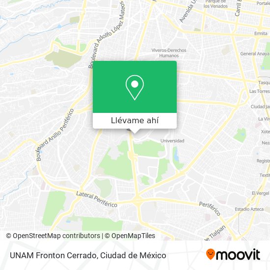 Mapa de UNAM Fronton Cerrado