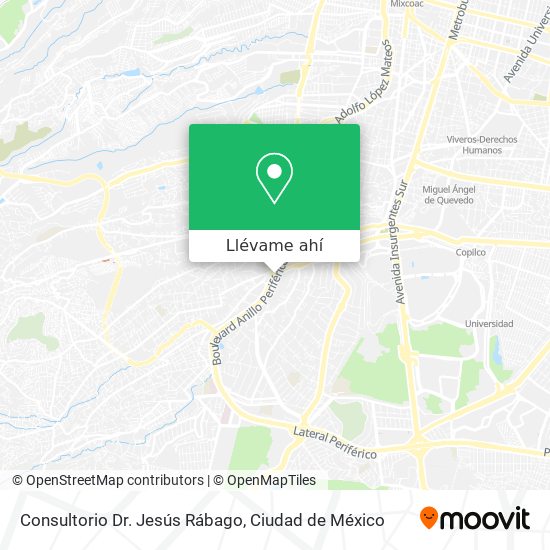 Mapa de Consultorio Dr. Jesús Rábago