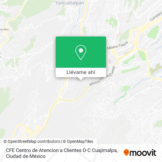 Mapa de CFE Centro de Atencion a Clientes D-C Cuajimalpa