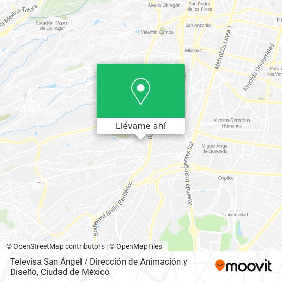 Mapa de Televisa San Ángel / Dirección de Animación y Diseño
