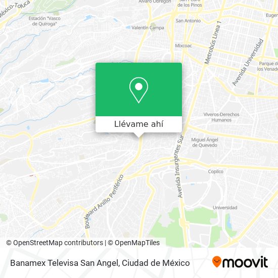 Mapa de Banamex Televisa San Angel