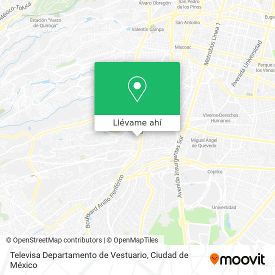 Mapa de Televisa Departamento de Vestuario