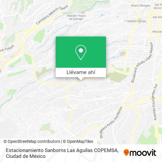 Mapa de Estacionamiento Sanborns Las Aguilas COPEMSA