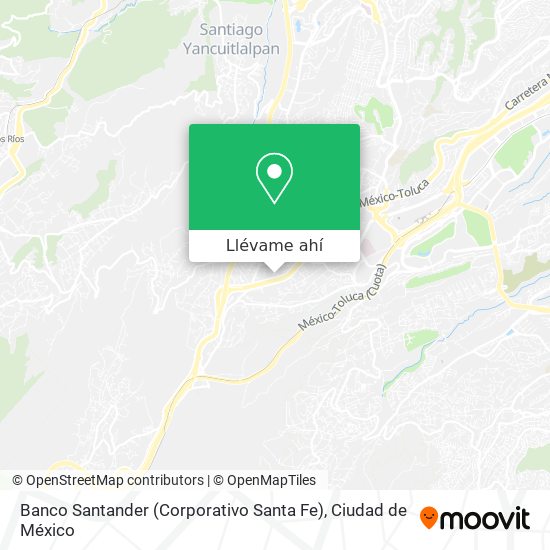 Mapa de Banco Santander (Corporativo Santa Fe)