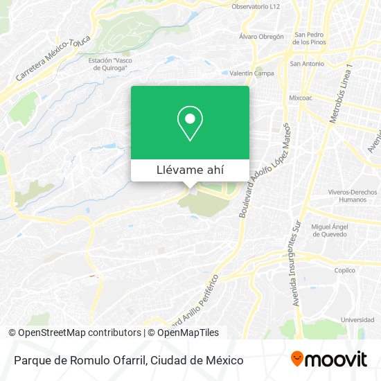 Mapa de Parque de Romulo Ofarril