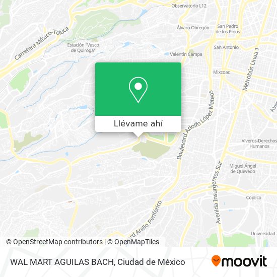 Mapa de WAL MART AGUILAS BACH