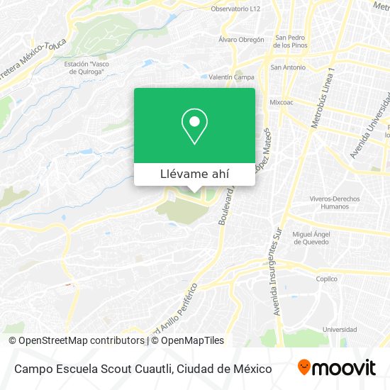 Mapa de Campo Escuela Scout Cuautli