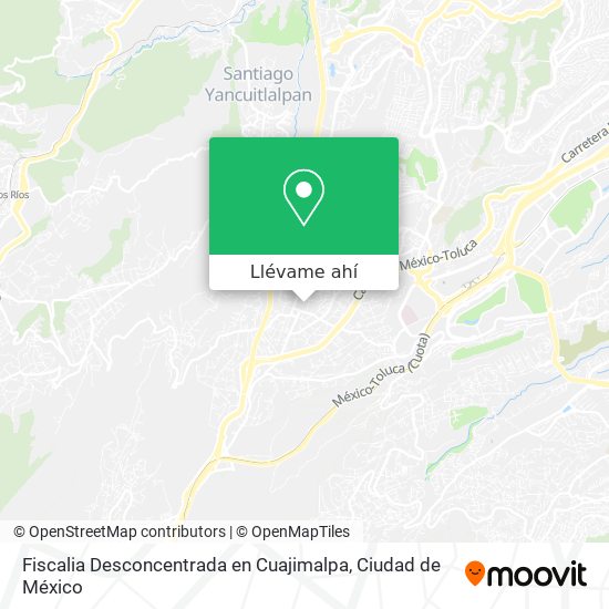 Mapa de Fiscalia Desconcentrada en Cuajimalpa