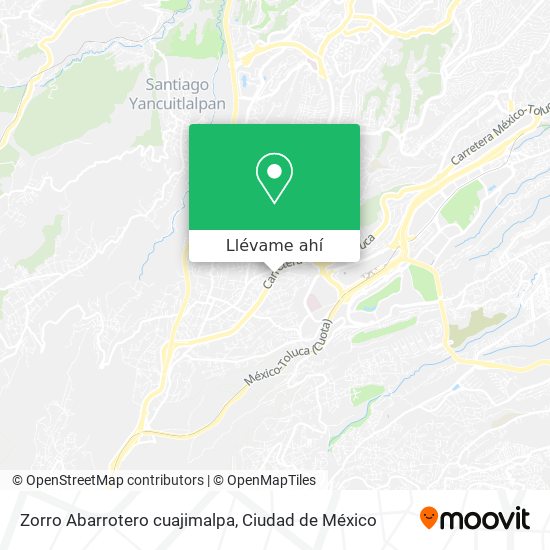Mapa de Zorro Abarrotero cuajimalpa