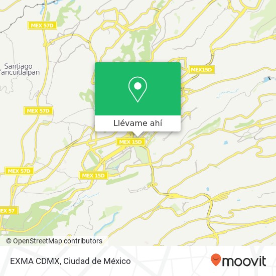 Mapa de EXMA CDMX