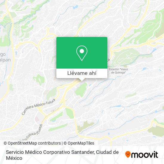 Mapa de Servicio Médico Corporativo Santander