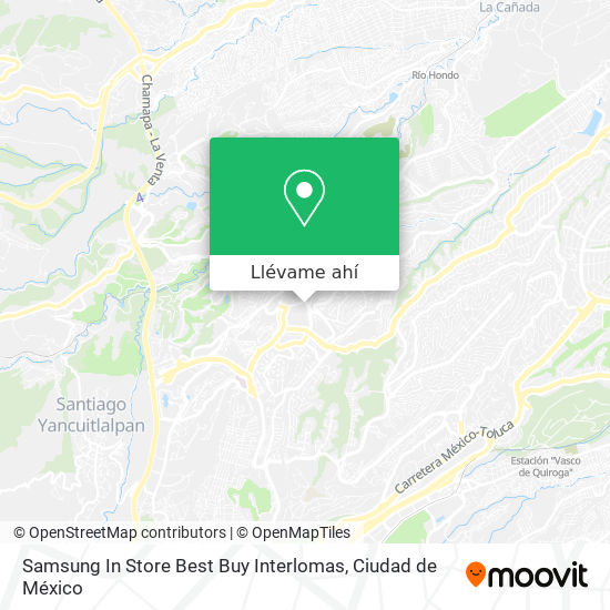 Mapa de Samsung In Store Best Buy Interlomas