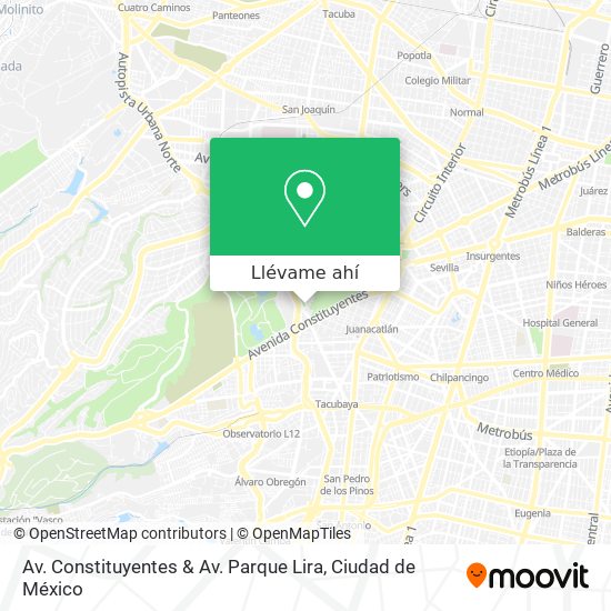 Cómo llegar a Av. Constituyentes & Av. Parque Lira en Naucalpan De Juárez  en Autobús o Metro?