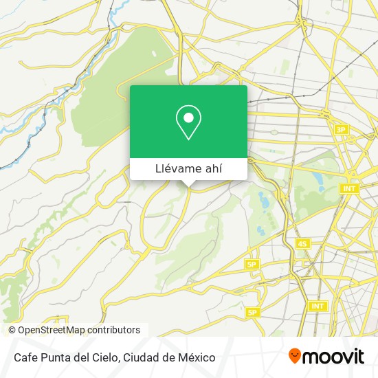 Mapa de Cafe Punta del Cielo