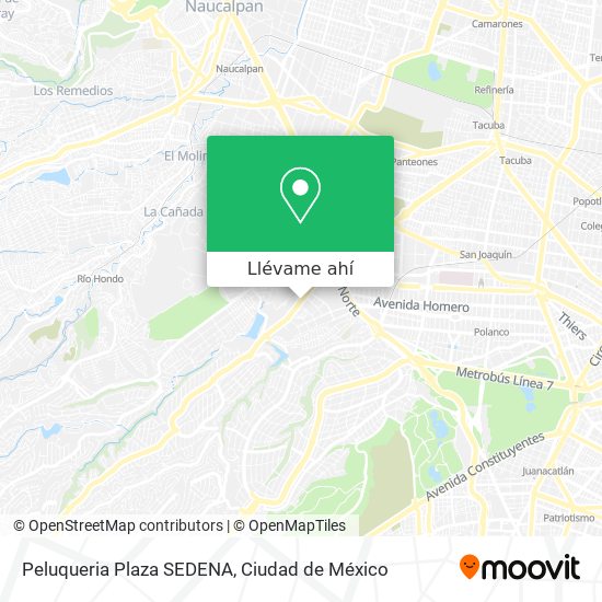 Mapa de Peluqueria Plaza SEDENA